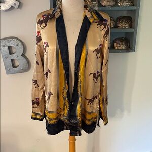 Elegant Horse Print Women's Jacket